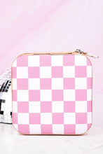 Load image into Gallery viewer, COTTON CANDY CHECK SMALL TRAVEL JEWELRY BOX
